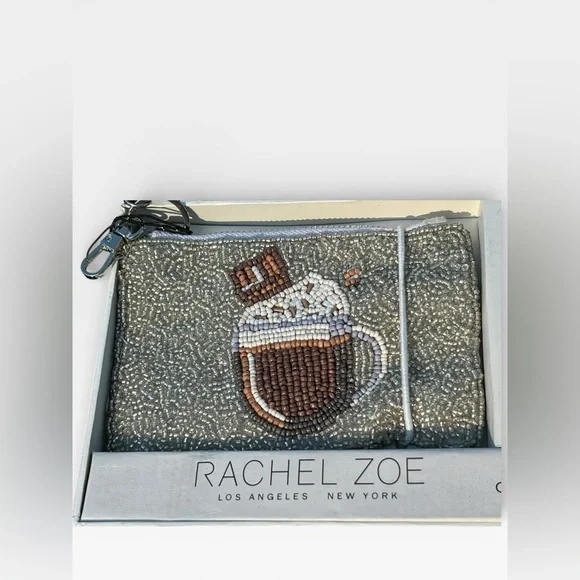 Rachel Zoe 2pc Beaded Coin Purse & Charm Set - Picture 2 of 4